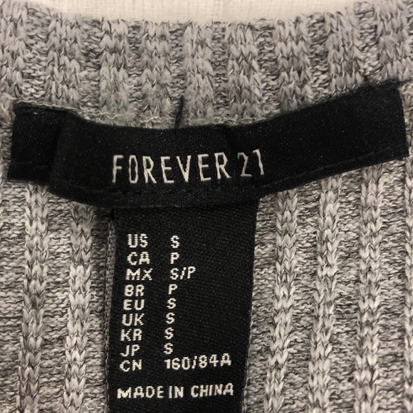 Grey knit button down tee shirt SIZE SMALL - Picture 3 of 5